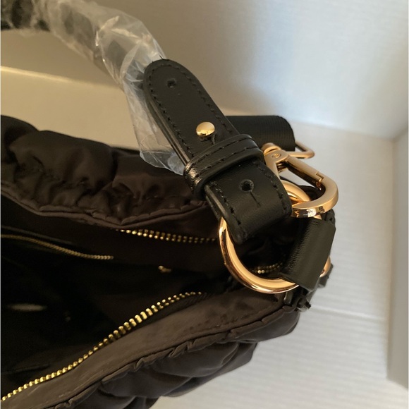 NWT Saint + Sofia The Darcey Puff  Quilted Shoulder Tote Bag Black - Picture 6 of 12